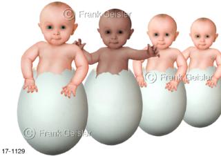 unterschiedliche Hautfarbe