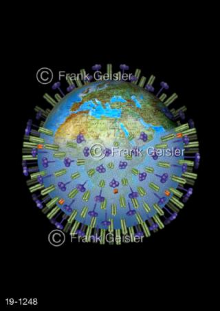 Virus-Pandemie Grippevirus Influenza-Virus